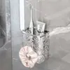 Caja de Almacenamiento de Pared, Sin Taladro, Estante de Almacenamiento Multifuncional para Baño para Toallas, Cosméticos y Cepillos de Dientes