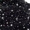 Tela de Gasa Estampada con Estrellas Doradas para Ropa Tradicional China, Tocados, Accesorios, Materiales de Organza y Fondo para Fotografía
