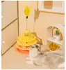 Juguete Interactivo de Pista para Gatos con Pluma - Juguete de Bola Giratoria de 4 Niveles para Gatos y Gatitos de Interior