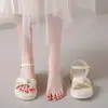 Sandalias para Mujer 2026 Verano Nuevo Estilo Suela Suave de Moda Estilo Hada Calzado Romano para Mujeres Embarazadas con Faldas Sandalias de Playa