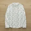 Moda Otoño 2026: Cárdigan de Gasa de Doble Capa con Estampado Floral de Dibujos Animados Artísticos para Mujer, Camisa de Manga Larga, Top, Venta al por Mayor