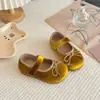 Zapatos de Terciopelo para Niños Estilo Coreano Primavera y Otoño 2026 Zapatos Individuales de Moda para Niños Zapatos de Princesa para Niñas Zapatos de Abuela para Niñas Zapatos para Bebés