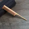 Explosiones transfronterizas peine de madera maciza peine de cola puntiaguda peine antiestático para el cabello venta al por mayor peine de dientes densos peine de caja de bambú peine de cola de boj