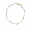 Design Original Colar Pulseira de Cristal Morango Verde Pérola de Água Doce Conjunto Exquisito Fresco Feminino Corrente de Clavícula Camadas