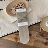 Calcetines rectos de encaje de color liso para mujer, estilo coreano, otoño/invierno, algodón puro, sin costuras, a media pantorrilla, estilo preppy, calcetines largos