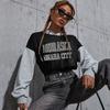 2024 Nuevo Otoño Europeo y Americano Combinación de Colores Corto Bm Ombliguera Sudadera con Capucha Deportiva Casual Amazon para Mujer