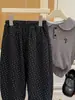 Nueva colección de otoño de pantalones casuales con estampado floral estilo coreano para niñas, ropa infantil elegante y moderna
