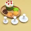 3 Piezas Moldes de Impresión de Primavera con Copos de Nieve Gruesos, Herramientas Realistas de Plástico Ecológico para Decorar Pasteles de Fondant y Galletas