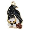 Explosões transfronteiriças Caveira Corvo Pássaro Diablo DIY Óleo Gotas Jóias Acessórios Pulseira Chaveiro Pingente Pingente