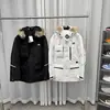 Parka de Trabajo Gruesa a Prueba de Agua, Nieve y Aceite 2024 Invierno Nuevo con Cuello de Piel Genuina Abrigo de Plumas de Pato Blanco Venta al por Mayor