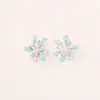 Aretes de Fuego Artificiales de Zirconia con Goteo de Aceite Blanco, Súper Hada, Modernos, Frescos y Dulces, Exquisitos y Versátiles para el Día a Día