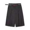 Venta al por mayor 2026 Primavera Nuevos Shorts Casuales de Cintura Alta para Mujer con Diseño de Cremallera y Cinturón 2631