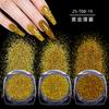 Nail art lantejoulas glitter em pó laser gradiente azul-verde nail art joias fluxo cânhamo enchimento gota cola cebola dourada em pó kg