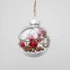 Piña Decorativa de Ratán Rojo Bola Transparente para Mascotas Nueva Creativa DIY Bola Colgante de Interior Boca Grande Transparente Bola de Navidad