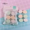 Qihan maquiagem puff hidrofílico não-látex Oval puff 6 pack maquiagem beleza maquiagem