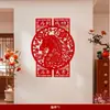 Decoración 2026 Año del Caballo Guirnalda Larga de Caracteres de Fortuna para Año Nuevo Chino Decoración Colgante de Fondo para Sala de Estar Interior Arreglo de Escena