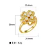 Europa e Estados Unidos moda joia transfronteiriça cem personalidade abertura ajustável diamante borboleta estrela amor cobre micro cravação anel