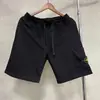 Fw22 Estilo Isla Color Sólido Logo Bolsillo con Cordón de Punto Europeo y Americano Color Sólido Algodón Puro Pantalones Cortos Talla Europea Exclusivo Transfronterizo 1