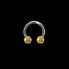 Joyería de moda de venta caliente transfronteriza, aro para piercing de bola totalmente incrustada en varilla acrílica suave, aro para la nariz, anillo de herradura para el tabique nasal, aro para el labio