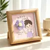 2026 Nuevo Marco de Fotos para el Día del Maestro Adorno Regalo Regalo Creativo Marco de Fotos de Escritorio Marco de Fotos de Flor de Puff Regalo para Maestro