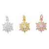 Plata de Ley S925 Zirconia Cúbica Totalmente Incrustada Estrella Brillante Colgante Pequeño Pendientes de Estrella DIY Colgante de Pulsera Accesorios de Joyería