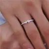 Anillo Nuevo S925 Sellado para Mujer Número de la Suerte 8 Incrustado de Circonita Fresco Sencillo Moda Red Social Fila Única Al por Mayor