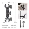 Braçadeira Universal de Cabeça Dupla para Acessórios de Fixação de Bastão de Câmera de Celular, Braçadeira Caranguejo para Ciclismo, Suporte para Motocicleta