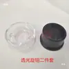 Tapa de Perilla Translúcida de 30 mm, Perilla de Plástico con Taza de Luz, Perilla de Potenciómetro, Tapa de Perilla Guía de Luz, Anillo Translúcido Plateado