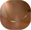 Collar Personalizado con Nombre Transfronterizo, Collar Personalizado de Nicho a la Moda, Regalo de Cumpleaños y Festivo para Mujeres