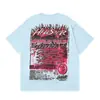 Exportación Transfronteriza Marca de Moda Trendy Europea y Americana Hellsta Algodón Estampado Hip-Hop Manga Corta para Hombre y Mujer Moda Callejera Camisetas Hip-Hop