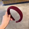 Estilo College - Faixa de Cabelo de Lã Tricotada em Sarja Pacote de Cabelo Grampo de Cabelo Topo Alto Crânio Faixa de Cabelo Versátil Grampo de Cabelo Acessórios de Cabelo Femininos