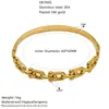 Pulseira Europeia e Americana de Alto Padrão em Aço Titânio Banhada a Ouro com Zircônia Inlaid para Mulheres, Pulseira com Fecho em Aço Inoxidável Estilo Luxo Leve Venda por Atacado