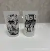 Copos descartáveis para milk tea de 82mm de diâmetro, atacado de fábrica, copos transparentes de 500ML com fundo plano, para uso comercial com bebidas, sucos e milk tea