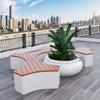 Asientos para Piscina de Árbol de Fibra de Vidrio, Taburetes para Árbol de Paisaje de Jardín al Aire Libre y Parques, Sillas Cuadradas para Maceteros con Forma Especial para Centros Comerciales, Personalizado