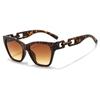 Gafas de sol de moda europeas y americanas nuevas y modernas, gafas de sol personalizadas para hombres y mujeres, caja de tiro callejero, cadena que combina con todo, gafas.