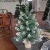 Árbol de Navidad Decoración Navideña 456090cm Pequeño para el Hogar Árbol Artificial Mixto con Nieve Artificial Adornos Verdes Decoración de Escritorio