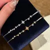 Pulsera Exquisita de Estrella de Zirconia Estilo Francés para Mujer, Pulsera de Estrella de Diamante de Alto Carbono Súper Brillante y Deslumbrante, Joyería de Estrella Elegante y de Moda