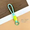 Llavero de Felpa Corta con Bloques de Color Dopamina al por Mayor para Mujer, Correa Universal para Bolso y Funda de Teléfono, Accesorio Decorativo