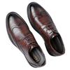 Ventas Directas de Fábrica de Zapatos Populares para Hombre: Zapatos de Vestir Formales de Cuero Brogue Tallado, Slip-On Puntiagudos con Cordones Frontales