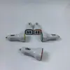 Cargador de Coche, Cargador de Coche Universal Doble USB para Teléfonos Móviles, Cargador Doble USB Luminoso, Cargador de Coche Cohete con Luz