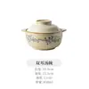 2026 Nova Tigela de Sopa Pintada de Verde Estilo Japonês, Tigela de Cerâmica para Cozinhar no Vapor com Tampa, Tigela de Sopa Doméstica de Alto Valor, Tigela para Macarrão Instantâneo para Dormitório Estudantil