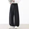 26 Pantalones Casuales Sueltos de Pierna Ancha para Hombre Primavera/Verano Estilo Hong Kong, Pantalones de Traje Modernos Estilo Japonés con Caída de Seda Helada
