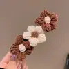 Pinza de Flor Tejida de Lana para el Pelo Pinza de Tiburón Grande para la Parte Trasera de la Cabeza Accesorios para el Cabello Horquilla Elegante de Otoño e Invierno