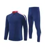 Nueva Chaqueta de Entrenamiento de Fútbol Casual de Deportes al Aire Libre de Invierno Chaqueta de Manga Larga Conjunto de Uniforme de Fútbol Ropa Cálida de Entrenamiento