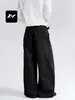 Con un rico toque americano de alta gama, pantalones casuales plisados para hombre y mujer, marca de moda de corte holgado y limpio, silueta con caída, pantalones de pierna curva