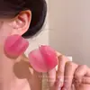 Pendientes de Rodajas de Camarón Estilo Gala del Festival de Primavera para Mujer Diseño de Nicho Pendientes Rosados Exagerados Nueva Moda 2025 Accesorios para Orejas Personalizados