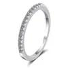 Anillo Minimalista Apilable de Diamantes con Plata de Ley S925, Similar al Estilo Xiaohongshu, con una Fila de Diamantes para Mujer