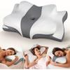 Almohada para el Cuello Alivio del Dolor, Almohada Ergonómica para Dormir de Lado para Soporte del Cuello, Contorno Ortopédico Sin Olor