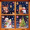 Papá Noel Copo de Nieve Muñeco de Nieve Pegatina Estática para Vidrio Ozono Temu Popular Ruso Feliz Año Nuevo Pegatina para Ventana