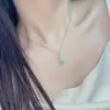 Clásico Francés Lujo Ligero Pequeño y Exquisito Colgante de Polvo de Gota Baño Grueso Oro de 18K Brillo Citrino Collar de Moda